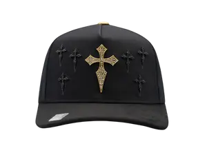 BIGG BOSS CRUZ BLACK SNAPBACK HAT BLKSIL BBCRUZPLCA BLKGLD