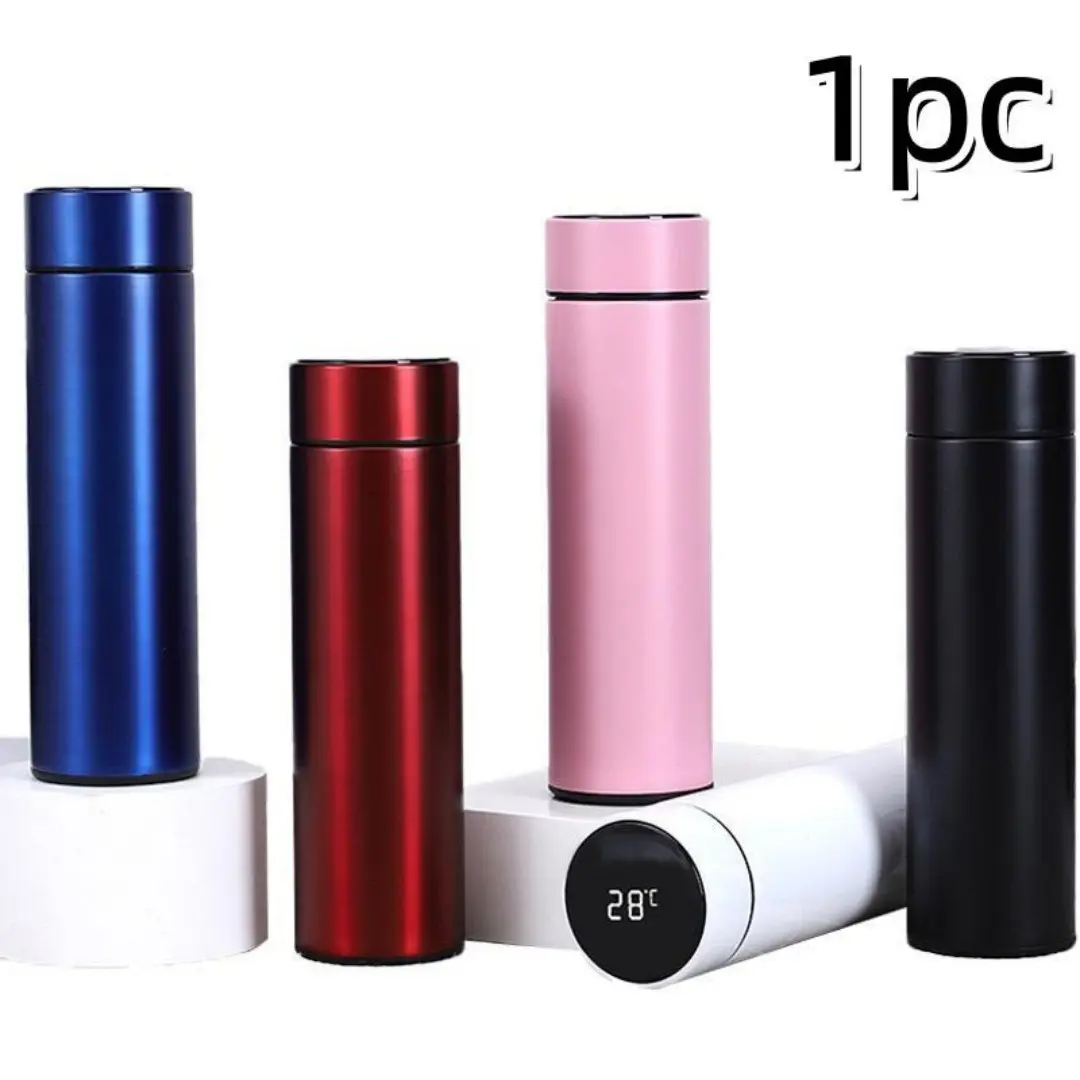 Smart Temperature Display Vacuum Flask, 1 Count Stainless Steel Insulated Water Bottle, Portable Water Bottle for Home Office Car Use, Thermal Flask, Thermo Flask