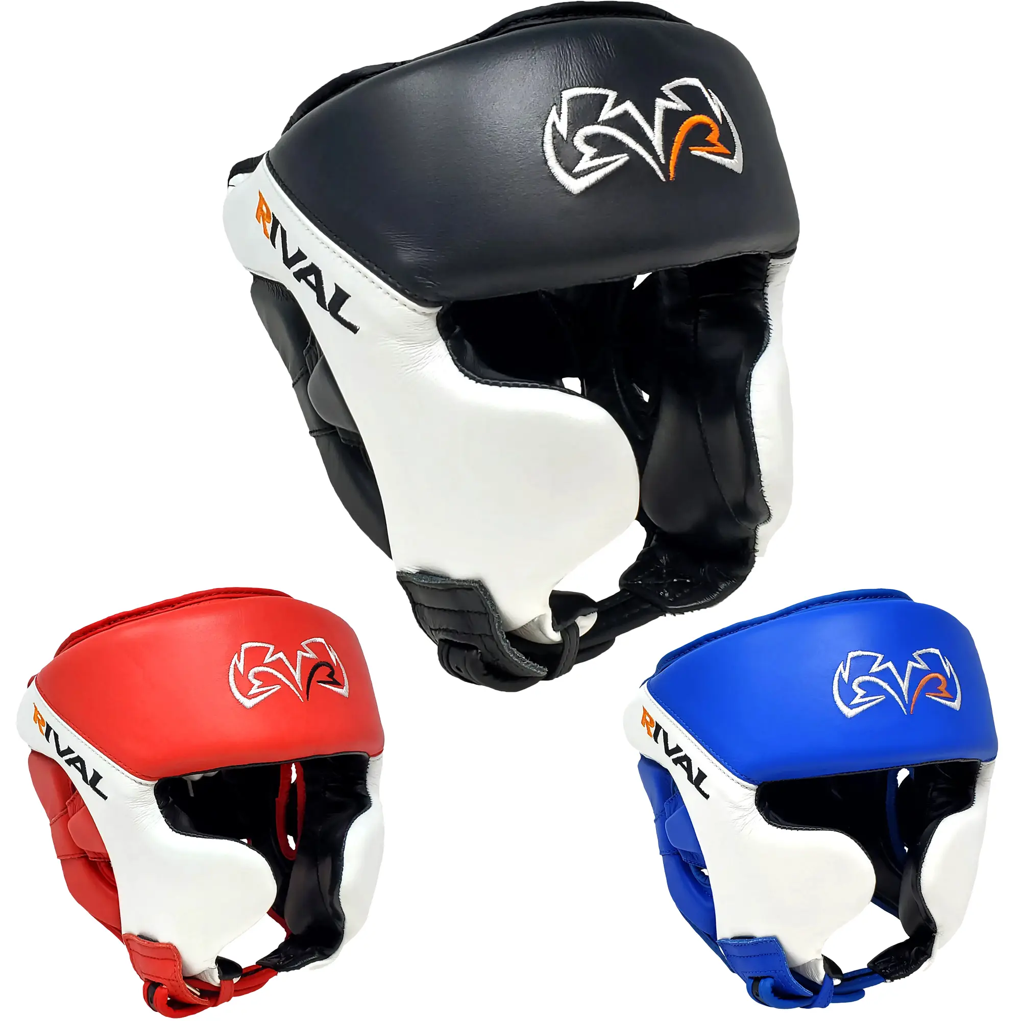 Rival Boxing RHGC2C Amateur Competition Headgear with Cheek Protectors, Lightweight Boxing Equipment, Adjustable Strap, Chinstrap Buckle, Classic USA Boxing Approved Design