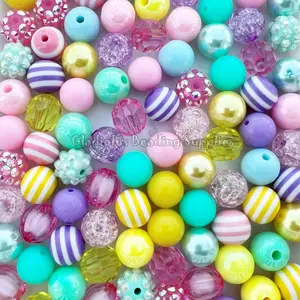 100 Qty 12mm Acrylic Beads for Easter Craft, Gumball Beads, Chunky Bubblegum, Easter Theme, Egg, Spring theme,