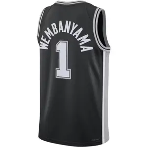 Wembanyama #1 Swingman Basketball Jersey 2026 full logo
