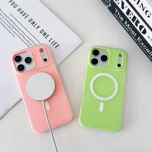 Matte Magnetic Phone Case Made Of Premium Skin-Friendly Silky Tpu Material.Built-In Magnetic Ring Delivers Stable Adsorption For Wireless Charging, And Raised Camera Frame Prevents Lens From Scratches.Suitable for iPhone 17.16.15.14