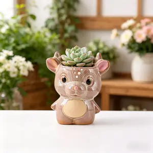 Minimalist Ceramic Succulent Pot with Drainage Holes, Indoor Plant Breathable Ceramic Planter, Elegant Home Decor Gift for Plant Lovers, Ceramic Flower Pot, Ceramic Pots For Plants