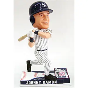 212 MAIN Hand-Painted Limited-Edition Numbered Set On-Field Bobblehead with Yankees Logo, Johnny Damon Forever Collectibles Tribute