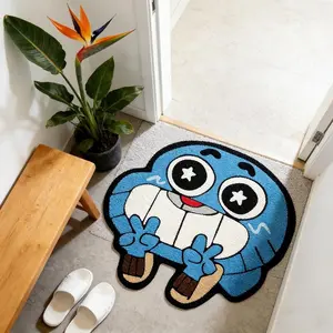 Fashion Anime Character Bedroom Decorative Kawaii Rug, Soft Comfortable Thick Plush Mat, Bedside Decoration for Boys' Room, Living Room, Hallway