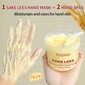 ROZINO Sake Lees Hand Mask - Silky Smooth Formula for Hand Skin Care & Moisturization - 280g Net Weight