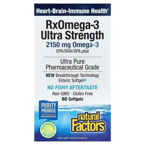 Natural Factors RxOmega-3, 60 Softgels (1,570 mg per Softgel)