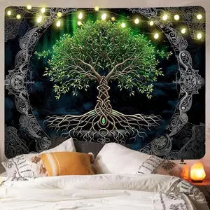Tree Of Life Pattern Tapestry, Mandala Spiritual Tapestry, Meditation Tapestry, Wall Hanging Decor for Home Bedroom Living Room Dormitory