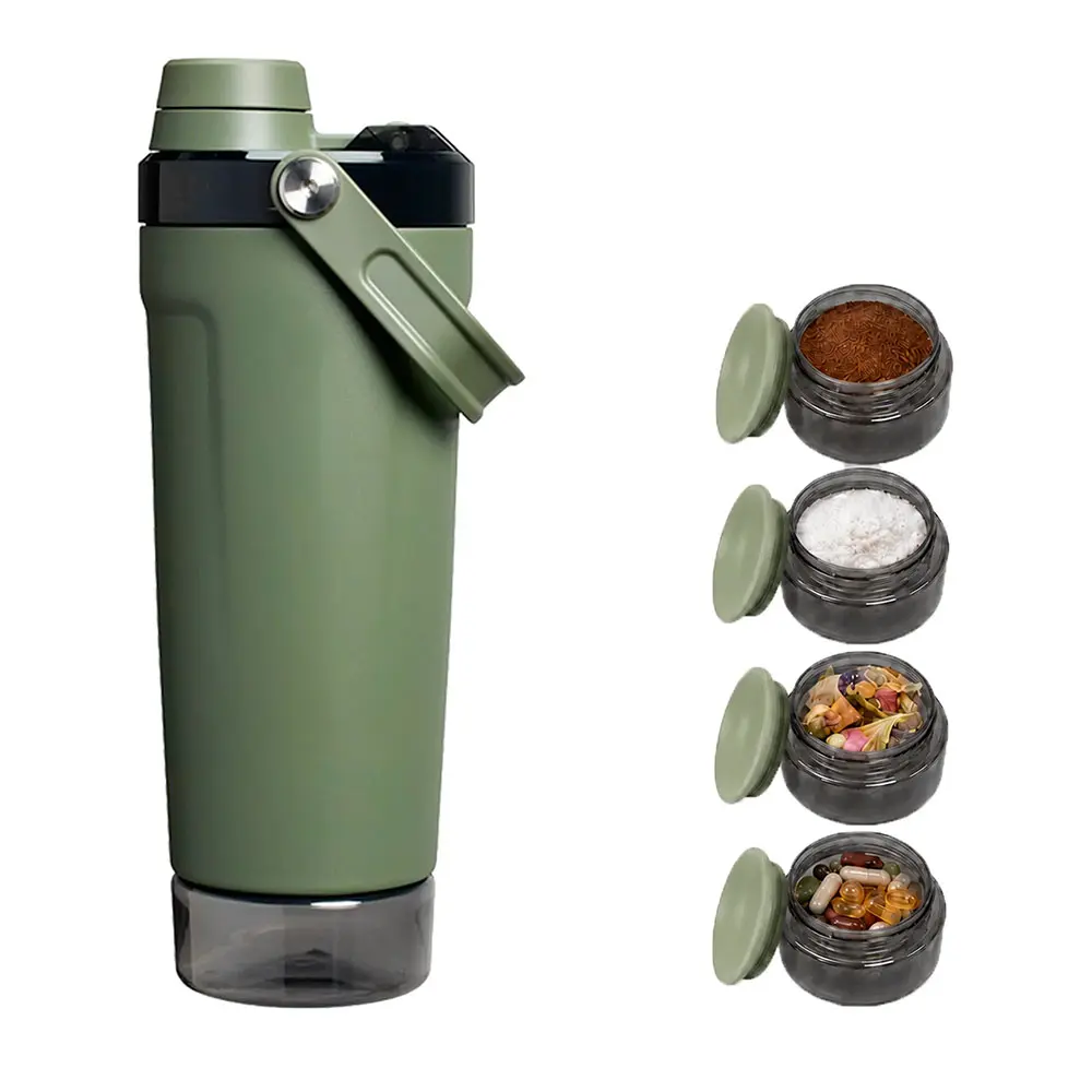 20 ounce multifunctional water bottle, stainless steel double-layer vacuum insulation, safety leak proof lid, bottom storage design, suitable for fitness and sports, is an excellent gift for men or women, shipped from local warehouses in the United States