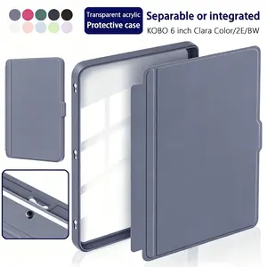 Split Type E-Reader Protective Cover, 6 Inch Shockproof Case for KOBO Clara Color 2E BW Nice Gift