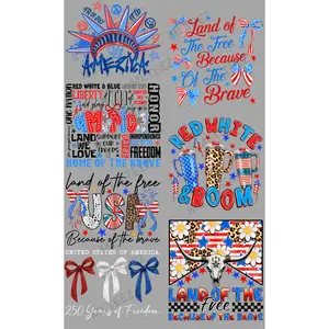 AMERICA (5) PREMADE GANGSHEET - 22X36 DTF TRANSFERS - DIRECT TO FILM