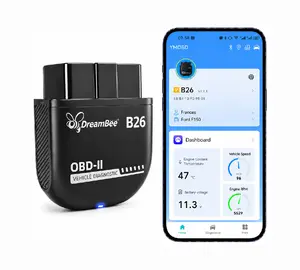 Dreambee B26 Handheld Bluetooth OBD2 Scanner, Wireless 12V Gasoline Vehicle Diagnostic Tool for iOS & Android, Reads/Clears Trouble Codes, Displays Real-Time Data, Detects Faults for Daily Maintenance