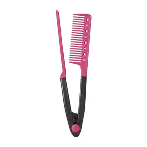 1 Piece V-type Straightener Hair Comb, Portable Folding Hair Comb, Straight Tooth Comb, Hair Styling Combs, Hair Care & Styling Supplies For Home Salon