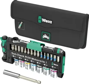 WERA 05049035001 TOOL-CHECK PLUS MOTORCYCLE 1, 40 PIECES
