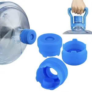 Silicone Water Jug Cap with Durable PP Handle, Reusable Leakproof and Dustproof Mini Replacement Cap for Home and Outdoors Silicone Lid Reusable Lids