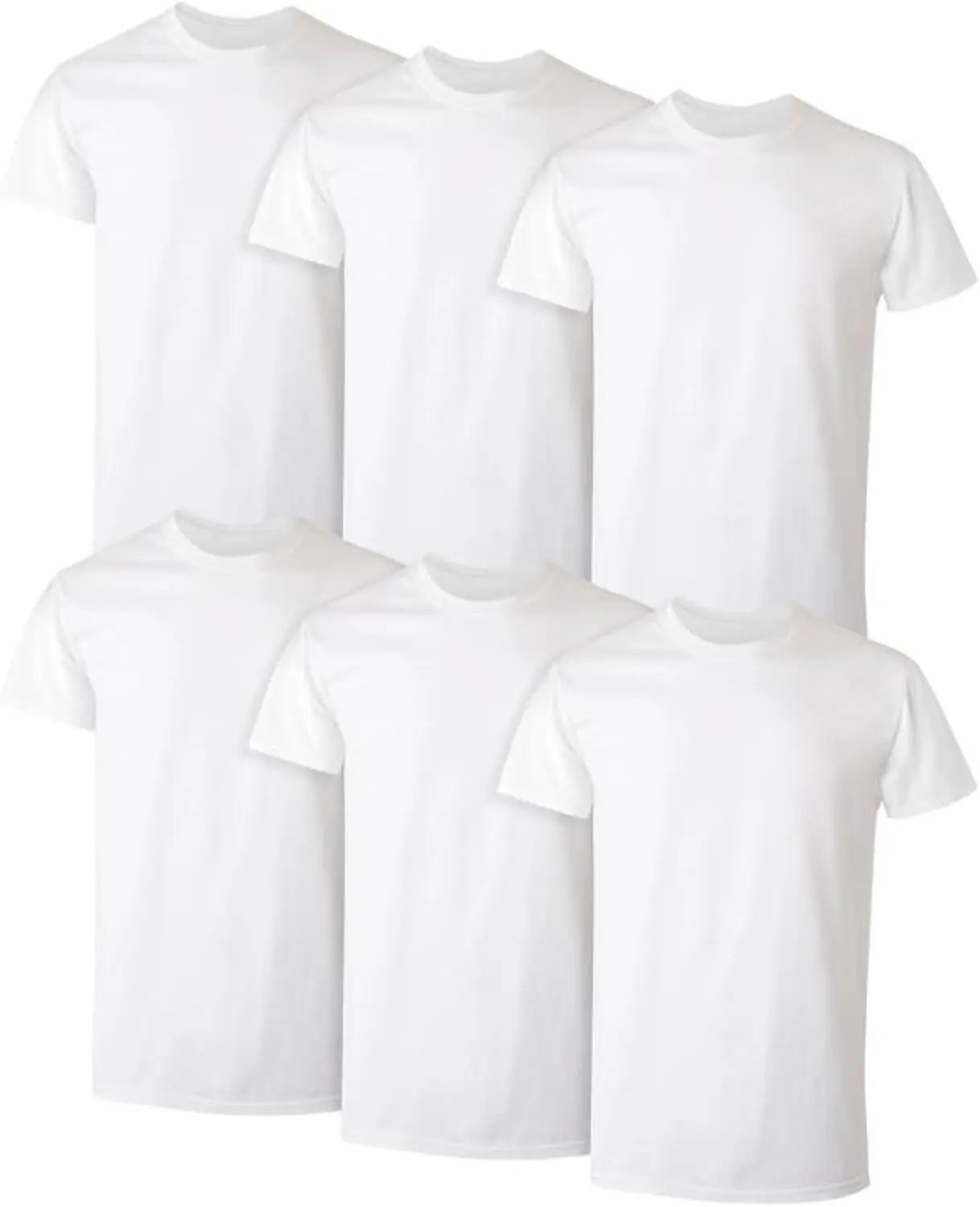 Men's Undershirt Packs, Stay-Tucked Soft Cotton Undershirts, Best Undershirts for Men, White/Black/Asstd Multipacks