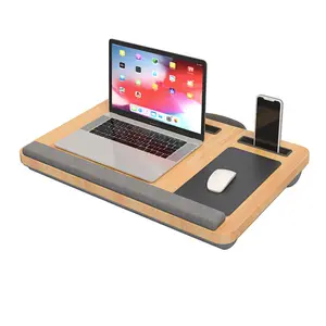 UNICOO Portable Lap Desk with Pillow Cushion, Fits 15.6" Laptop – Anti-Slip Strip, Storage Slot, Ergonomic Laptop Stand for Bed, Couch, or Home Office | Students, Home Office, or Travel