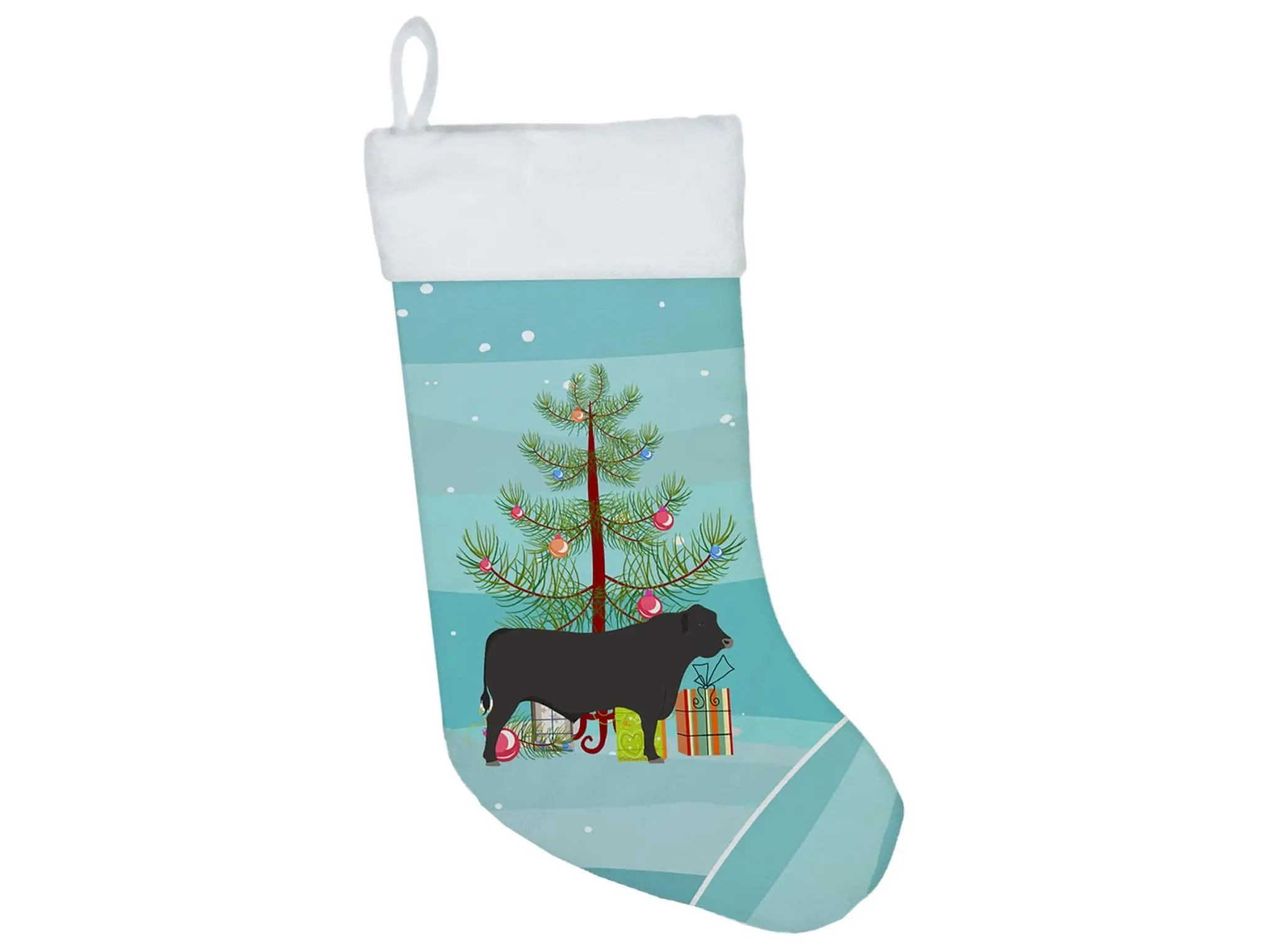 Black Angus Cow Christmas Christmas Stocking