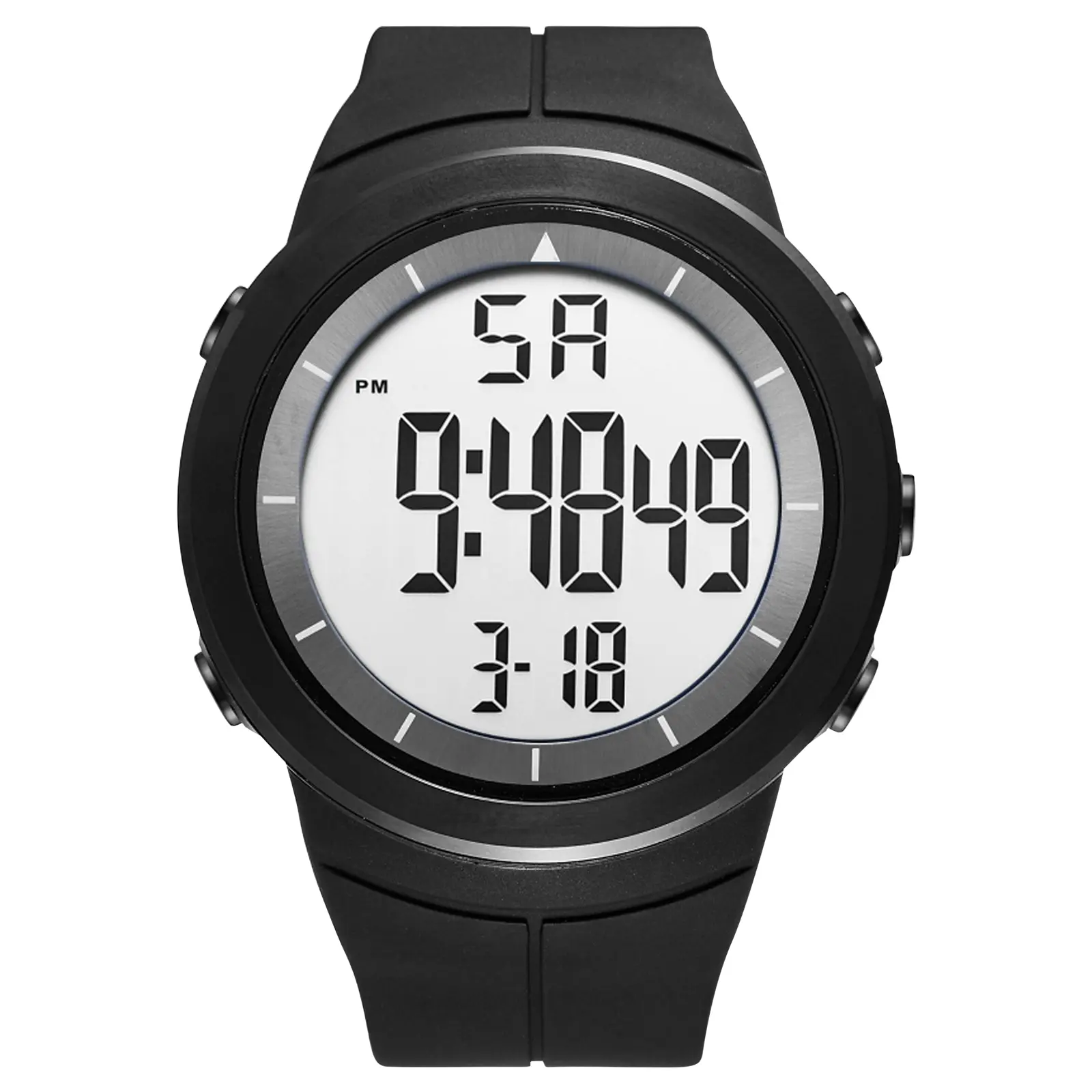 OIDEA Men's Military Athletic Multifunctional Watch with TPU Strap, Waterproof Digital Display for Outdoor Male Wear, Quartz Watch, Military Look