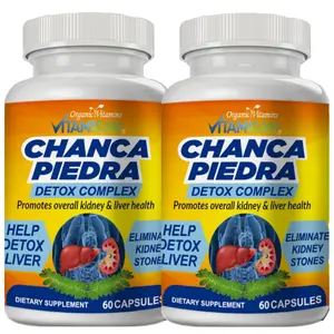 VITAMISAN Chanca Piedra Detox Complex 2 Bottles 1000mg Phyllanthus Niruri for Kidney Liver Wellness 120 Capsules Total Herbal Supplement
