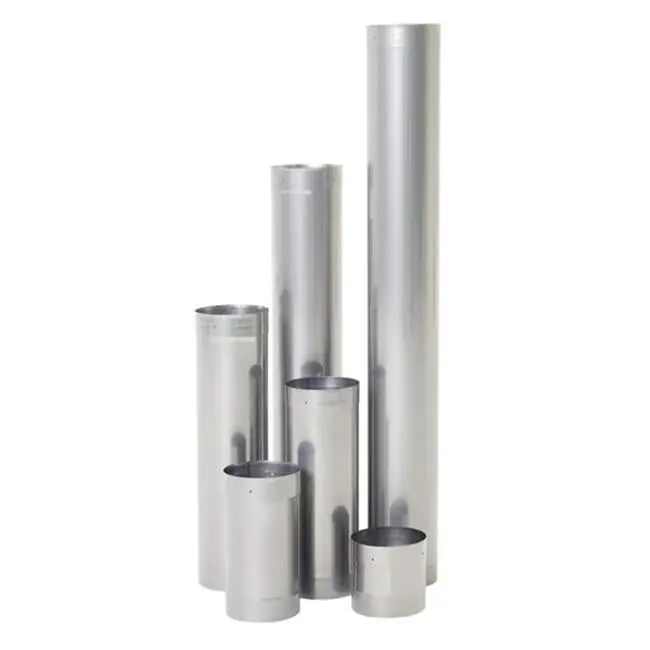 Rhino Rigid 304L Stainless Steel Chimney Liner, 8x18 in, Plumbing Pipe Fitting for Chimney Vent Systems