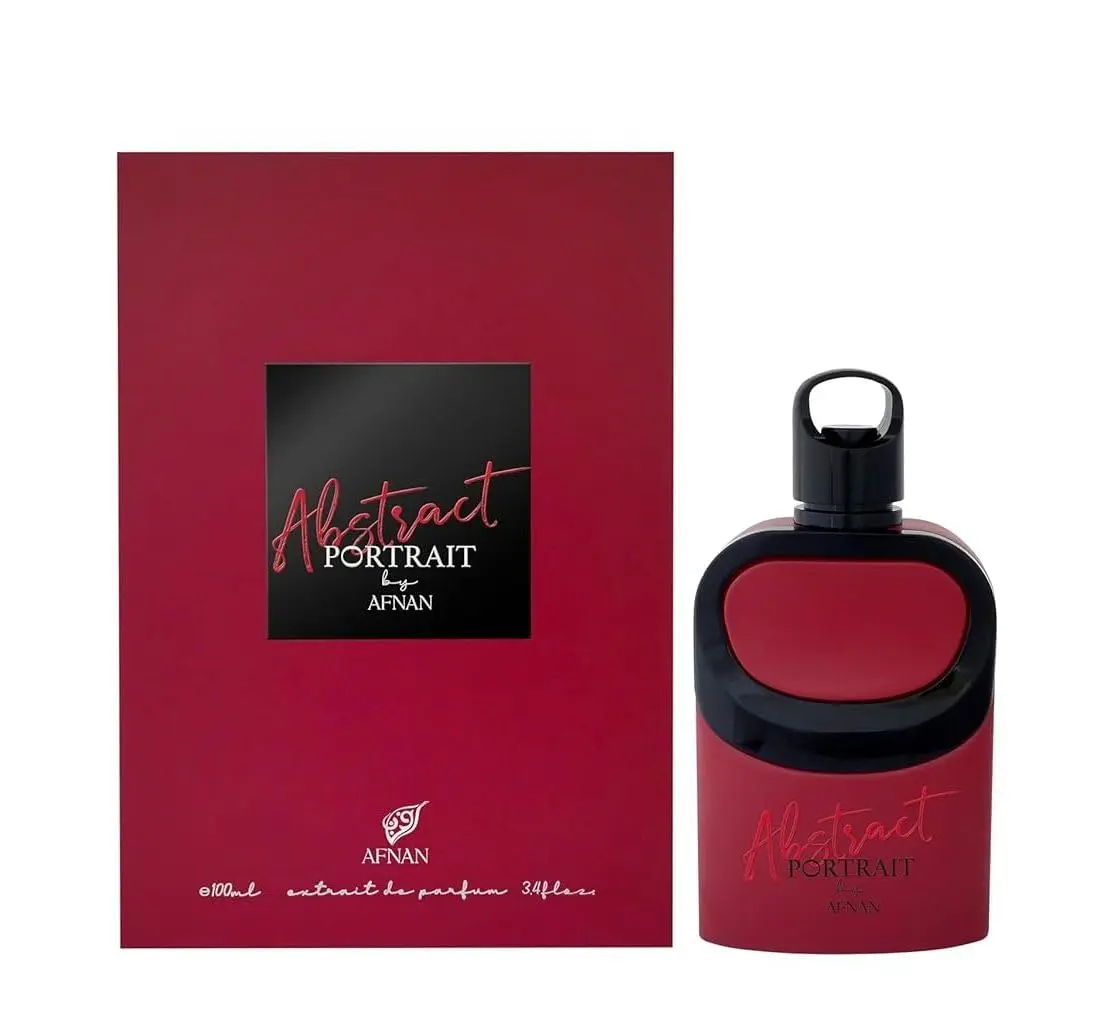 Afnan Portrait Abstract Unisex Eau de Parfum (EDP) Spray, 3.4 oz Woody Floral Oriental Fragrance with Vetiver Mix, Long-Lasting Scent for Evening Wear