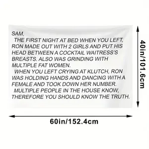 Jersey Shore The Note Tapestry Wall Hanging College Dorm Wall Art Flag Party Decoration Banner Background Home Decorations Bedroom And Living Room Decorone 40x60 Inch