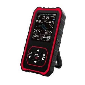 Home Office Air Quality Analyzer, 10-In-1 Detection, Formaldehyde, Harmful Gases, Carbon Monoxide Detector, Particles, Temperature Humidity Monitoring, Ip54 Durable Body