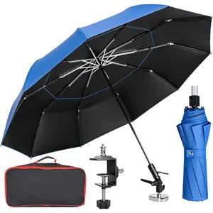 Umbrella 60" Folding HVAC Umbrella with Magnetic Base, Universal Clip Included, Upgraded Durable Frame, Wind-Resistnat, Portable Magnetic Umbrella, For HVAC and Outdoor Activities, 180°Adjustable