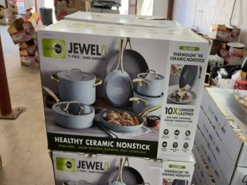 Nice In Box GreenPan Jewel Pro 11 Piece Ceramic Nonstick Cookware Set