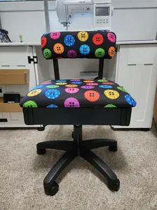 Hydraulic Sewing and Craft Chair with Under Seat, Adjustable Height