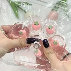 Large Cute Sensory Hand with Strawberry Design, Sticky Squishy Relaxation Toy, Perfect Birthday Gift, Joke Design, Durable Structure