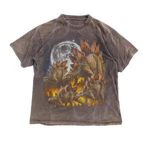 Stegosaurus Dinosaur Vintage 90s Style Graphic Shirt, Dinosaur Graphic Y2k Grunge Tee, Retro Aesthetic Streetwear, Vintage Graphic Tee, Animal Shirt, Unisex Cotton Crewneck T-Shirt Menswear Womenswear Underwear Streetwear Top