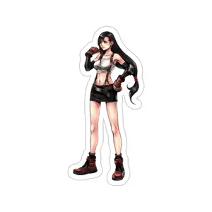 Classic Tifa Lockhart FFVII Waterproof Sticker Final Fantasy 7 Gaming Vinyl Car Decal
