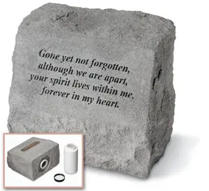 Kay Berry- Inc. 93420 Gone Yet Not Forgotten - Headstone-Urn Memorial - 9.5 Inches x 5 Inches x 8 Inches