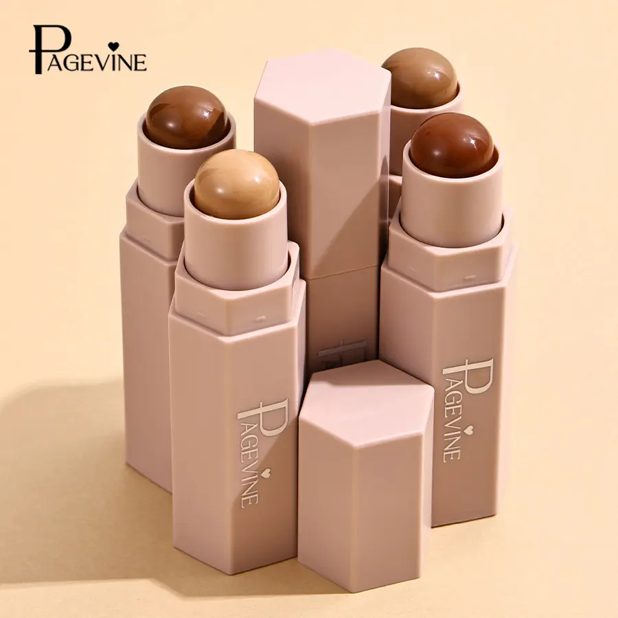 PAGEVINE Matte Finish Contour Stick Cosmetic - Long-Lasting, Smudge-Proof Bronzer Wand, Nose & Cheekbones Face Shaping Tool, Natural Makeup for Normal Skin (Spring Glow Up Shop Find), Contour Cream Bronzers, Gel Stick Bronzers