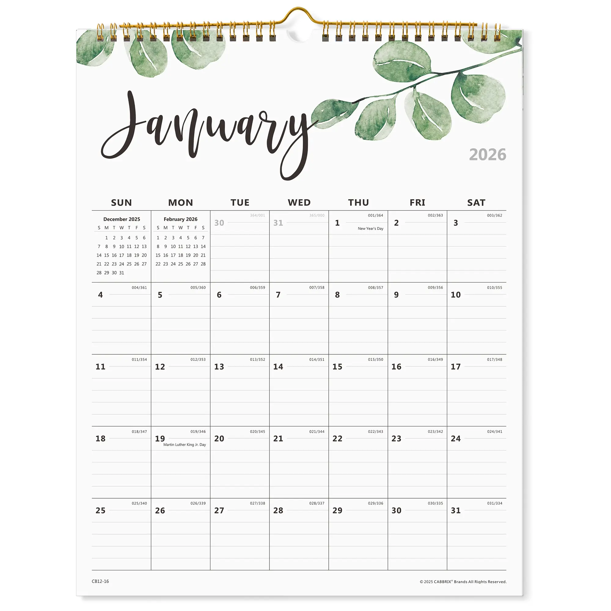 2026-2027 Monthly Wall Calendar, Runs from January 2026 to June 2027,12 x 15 Inches, Twin-Wire Binding, Perfect for Organizing & Planning