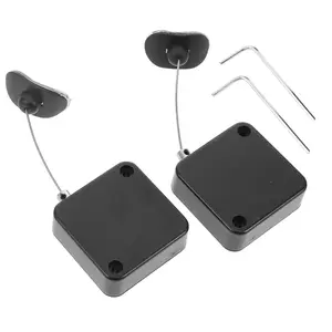 Retractable Remote Control Cable Tether Lock with Adjustable Locking Leash Length Clasp,Remote Control Security Lanyard Lock for TV Remote Control,Gaming Controller, Tablets Showroom