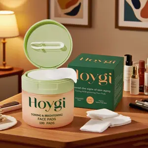 100pcs Korean Skincare Anti-Aging, Dark Spot & Wrinkle Minimizing Toner Pads with Snail Mucin, Centella Asiatica, Niacinamide, Peptide Complex