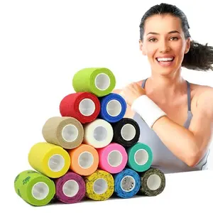 Non-Woven Elastic Self-Adhesive Bandage Roll, Writing Finger Ankle Support, Sports Tape, Athletic Tape, 1 Roll, Durable & Comfortable