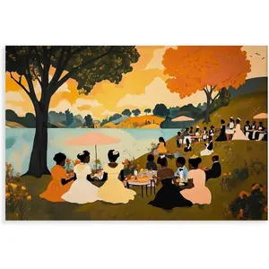 African American Poster Juneteenth Art Afro American Wall Art For Room Decor Unframe-style 24x36inch(60x90cm)