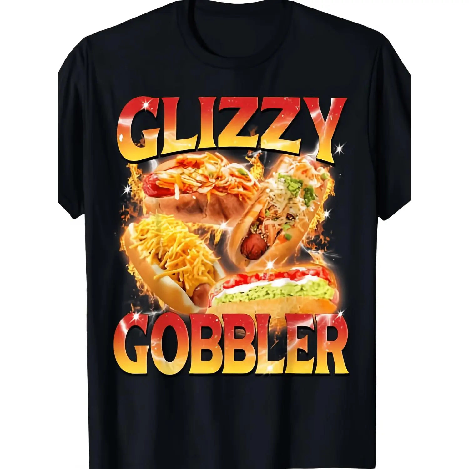 Women's Funny Glizzy Gobbler Humor Graphic Tee, Casual Basic Crew Neck Top with a Soft, Relaxed Fit for Streetwear, All Seasons, Funny T Shirt, Shortsleeve, Round Neck, Meme Shirts Funny