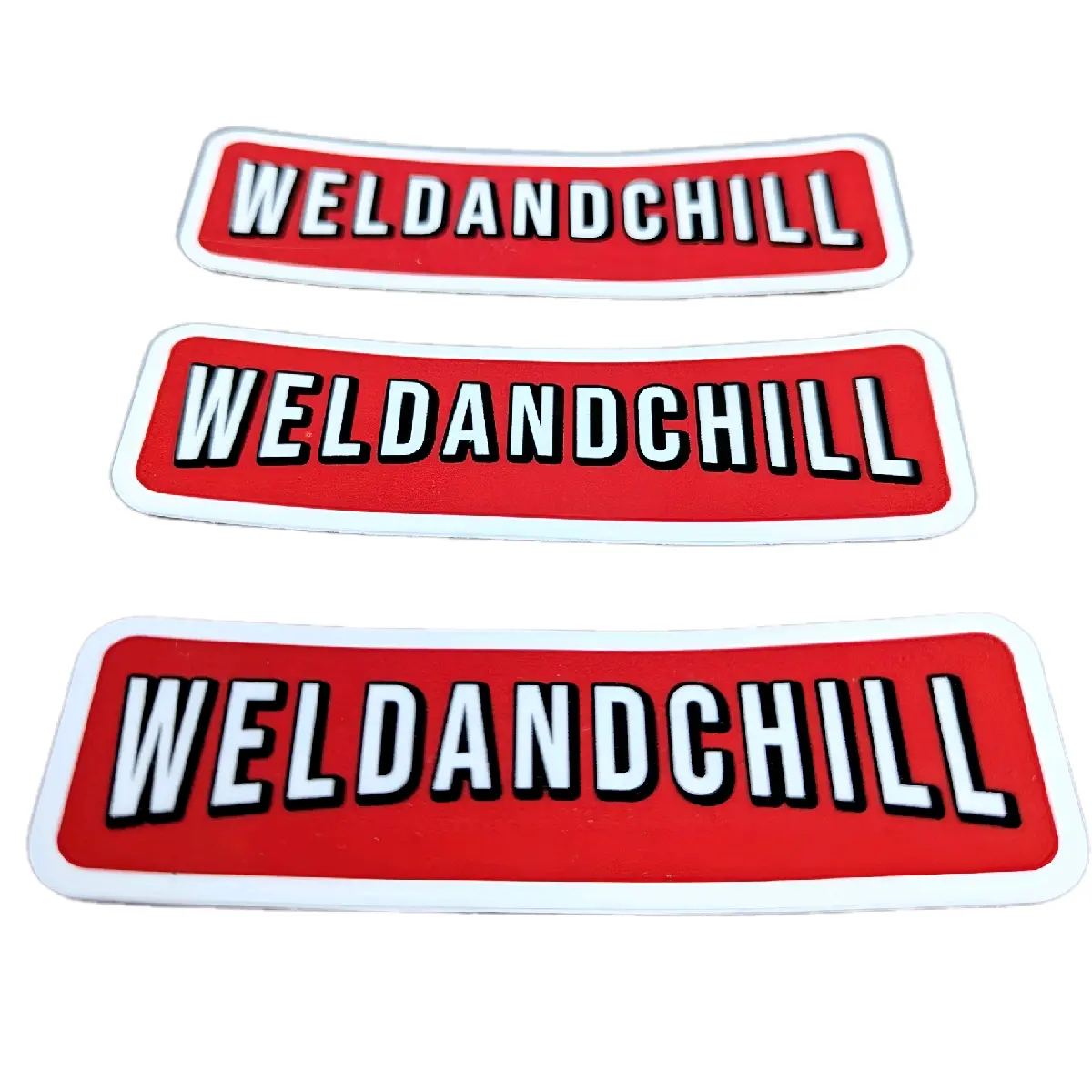4" Laminated "WELDANDCHILL" 3-PACK Stickers Decor Decorative