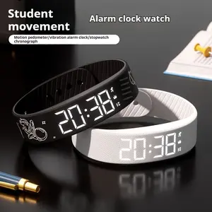 New multi-functional, simple and fashionable electronic watch, alarm clock, pedometer, timer, luminous, fashionable sports multi-functional wristwatch, holiday gift, suitable for any scene - a wristband is included as a gift