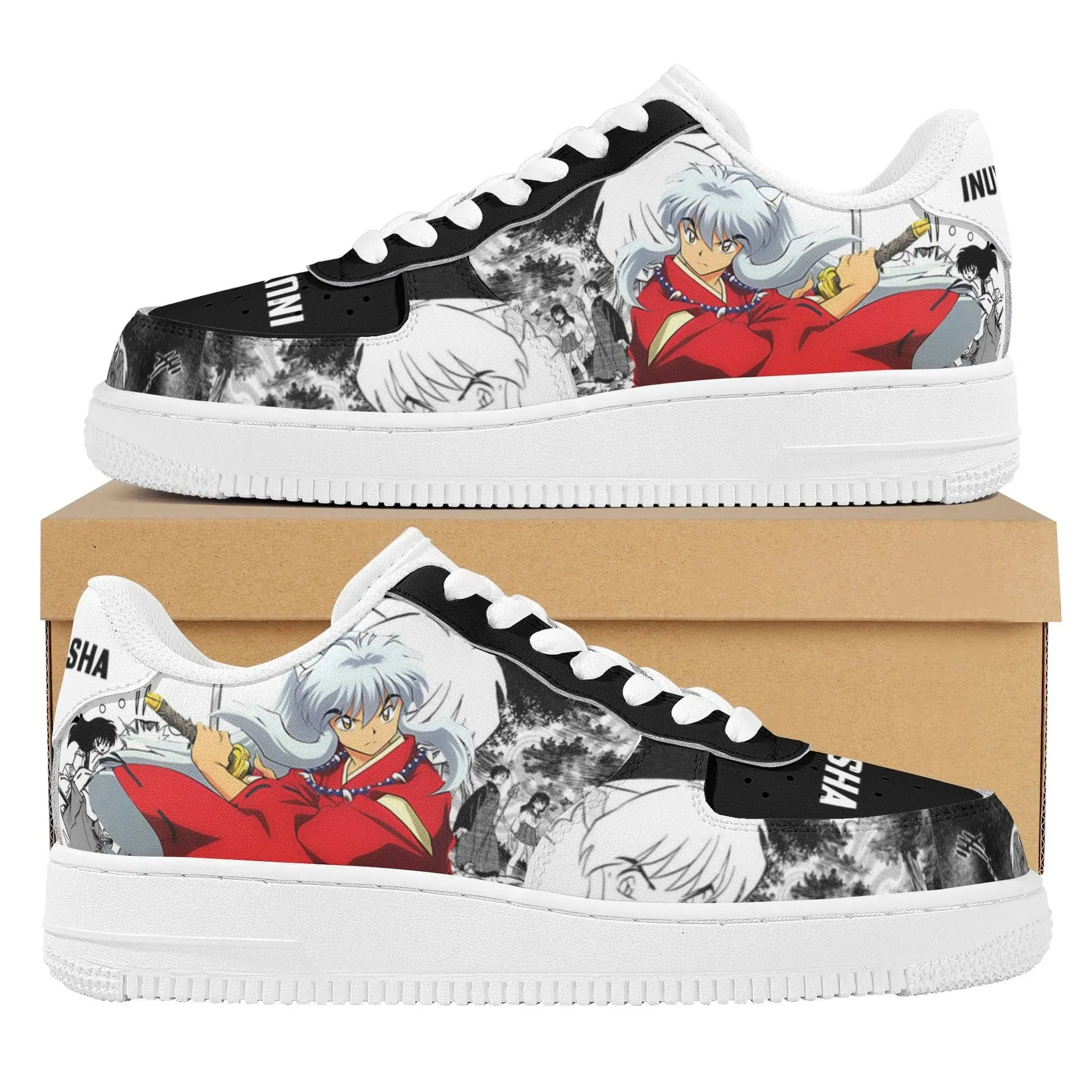 Ziitop Inuyasha Anime Custom Shoe Design  Men Low-Top Casual SKATE Footwear Boy
