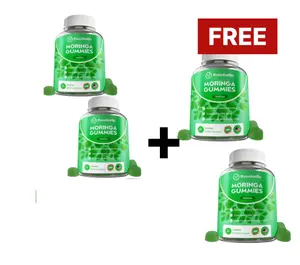 4 pack Rosabella Moringa Gummies – Moringa Leaf Extract 1000mg Equivalent Per Serving – Natural Energy & Balance – Non-GMO, Gluten-Free Superfood Gummies for Women & Men – 30 Count