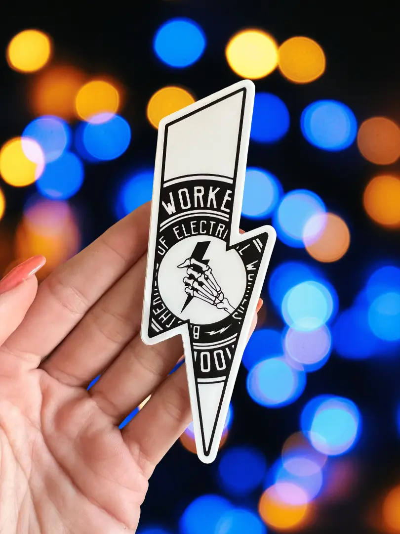 Skelly Bolt Sticker - Electrical Workers Sticker, LINEMAN Hard Hat Sticker.