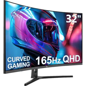 Z-EDGE 32-inch 165Hz Curved 2K Gaming Monitor 2560x1440 QHD 1ms Response Frameless LED FreeSync DP & HDMI for Immersive Gaming Experience