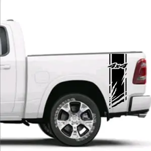 4x4 Bedside Decal Approx. 30"x10", Set of 2 L&R, Vinyl Window Decal for Vehicle Windows Boat Rvs Office Desk Laptops Decorative Smooth Surface Stickers