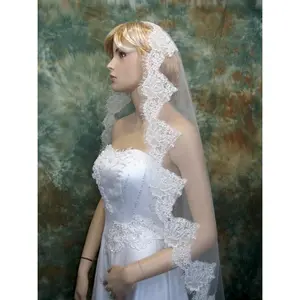 wedding Mantilla veil light ivory bridal veils V024